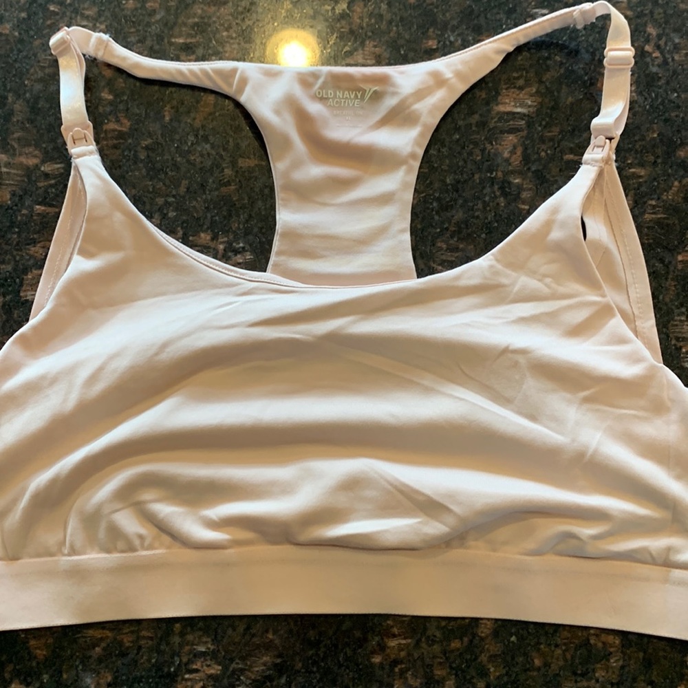 NWOT Old Navy Breathe On light pink nursing bra